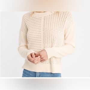 Banana Republic Open Stitch Crew-Neck Sweater